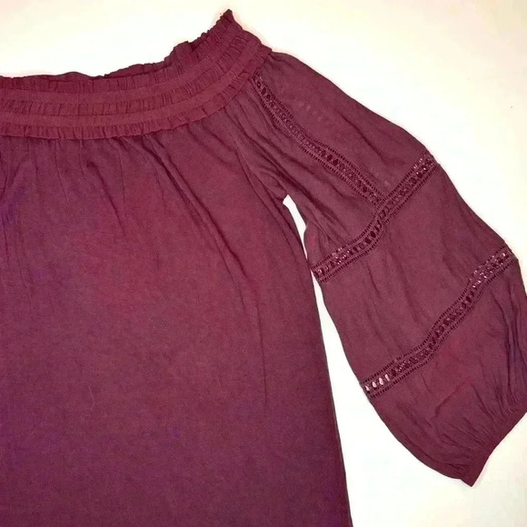 Loft Womens Off Shoulder Long Sleeves Top Size Medium - Picture 5 of 6